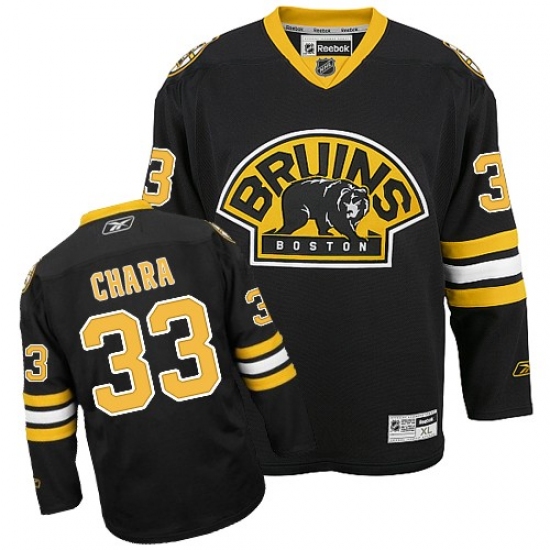 Men's Reebok Boston Bruins #33 Zdeno Chara Authentic Black Third NHL Jersey Men's Reebok Boston Bruins #33 Zdeno Chara Authentic Black Third NHL Jersey
