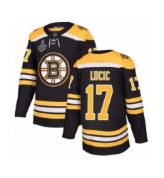 Men's Boston Bruins #17 Milan Lucic Authentic Black Home 2019 Stanley Cup Final Bound Hockey Jersey