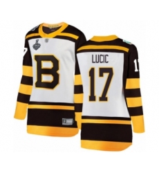 Women's Boston Bruins #17 Milan Lucic White Winter Classic Fanatics Branded Breakaway 2019 Stanley Cup Final Bound Hockey Jersey