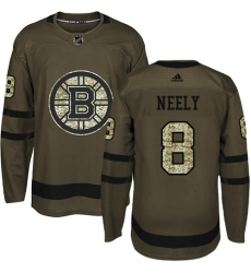 Men's Adidas Boston Bruins #8 Cam Neely Premier Green Salute to Service NHL Jersey