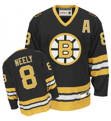 Men's CCM Boston Bruins #8 Cam Neely Premier Black Throwback NHL Jersey