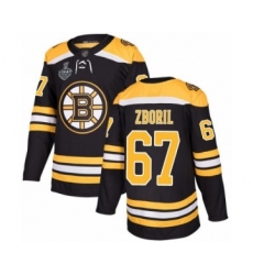 Men's Boston Bruins #67 Jakub Zboril Authentic Black Home 2019 Stanley Cup Final Bound Hockey Jersey