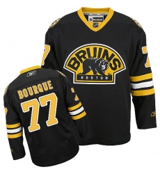 Women's Reebok Boston Bruins #77 Ray Bourque Authentic Black Third NHL Jersey