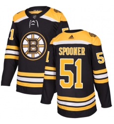 Youth Adidas Boston Bruins #51 Ryan Spooner Premier Black Home NHL Jersey