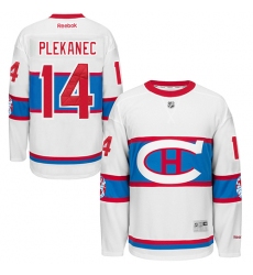 Men's Reebok Montreal Canadiens #14 Tomas Plekanec Authentic White 2016 Winter Classic NHL Jersey