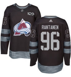 Men's Adidas Colorado Avalanche #96 Mikko Rantanen Premier Black 1917-2017 100th Anniversary NHL Jersey
