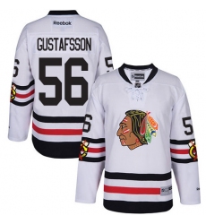 Youth Reebok Chicago Blackhawks #56 Erik Gustafsson Premier White 2017 Winter Classic NHL Jersey