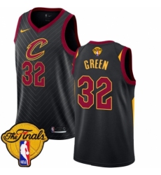 Youth Nike Cleveland Cavaliers #32 Jeff Green Swingman Black 2018 NBA Finals Bound NBA Jersey Statement Edition