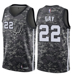Youth Nike San Antonio Spurs #22 Rudy Gay Swingman Camo NBA Jersey - City Edition