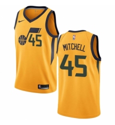 Women's Nike Utah Jazz #45 Donovan Mitchell Authentic Gold NBA Jersey Statement Edition