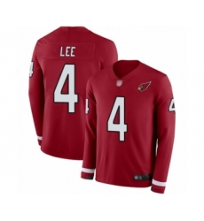 Men's Arizona Cardinals #4 Andy Lee Limited Red Therma Long Sleeve Football Jersey