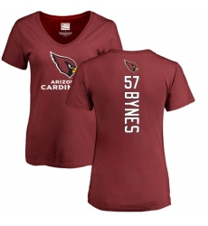 NFL Women's Nike Arizona Cardinals #57 Josh Bynes Maroon Backer T-Shirt