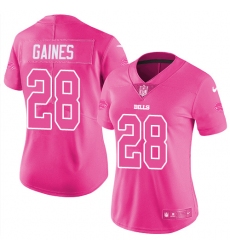 Women's Nike Buffalo Bills #28 E.J. Gaines Limited Pink Rush Fashion NFL Jersey