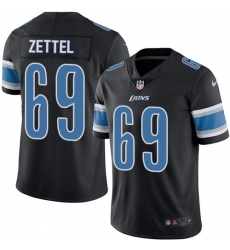 Men's Nike Detroit Lions #69 Anthony Zettel Elite Black Rush Vapor Untouchable NFL Jersey