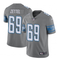 Youth Nike Detroit Lions #69 Anthony Zettel Limited Steel Rush Vapor Untouchable NFL Jersey