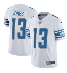 Men's Nike Detroit Lions #13 T.J. Jones Elite White NFL Jersey