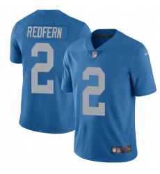 Men's Nike Detroit Lions #2 Kasey Redfern Elite Blue Alternate NFL Jersey
