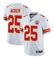 Men's Nike Kansas City Chiefs #25 Kenneth Acker White Vapor Untouchable Limited Player NFL Jersey