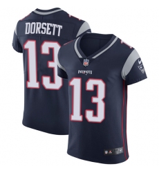 Men's Nike New England Patriots #13 Phillip Dorsett Navy Blue Team Color Vapor Untouchable Elite Player NFL Jersey