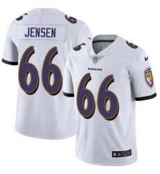 Men's Nike Baltimore Ravens #66 Ryan Jensen White Vapor Untouchable Limited Player NFL Jersey
