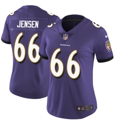 Women's Nike Baltimore Ravens #66 Ryan Jensen Purple Team Color Vapor Untouchable Limited Player NFL Jersey