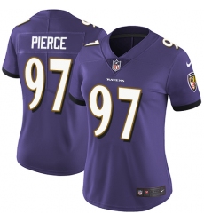 Women's Nike Baltimore Ravens #97 Michael Pierce Purple Team Color Vapor Untouchable Limited Player NFL Jersey