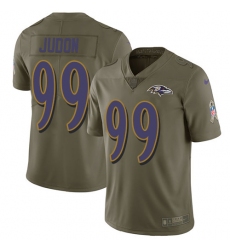 Men's Nike Baltimore Ravens #99 Matt Judon Limited Olive 2017 Salute to Service NFL Jersey