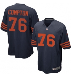 Men's Nike Chicago Bears #76 Tom Compton Game Navy Blue Alternate NFL Jersey