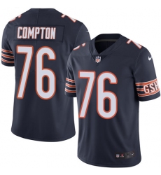 Men's Nike Chicago Bears #76 Tom Compton Navy Blue Team Color Vapor Untouchable Limited Player NFL Jersey