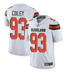 Youth Nike Cleveland Browns #93 Trevon Coley White Vapor Untouchable Limited Player NFL Jersey