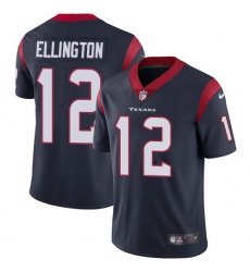 Men's Nike Houston Texans #12 Bruce Ellington Navy Blue Team Color Vapor Untouchable Limited Player NFL Jersey