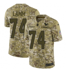Youth Nike Houston Texans #74 Kendall Lamm Limited Camo 2018 Salute to Service NFL Jersey