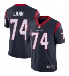 Youth Nike Houston Texans #74 Kendall Lamm Navy Blue Team Color Vapor Untouchable Limited Player NFL Jersey