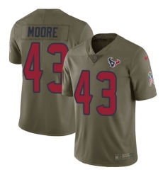 Men's Nike Houston Texans #43 Corey Moore Limited Olive 2017 Salute to Service NFL Jersey