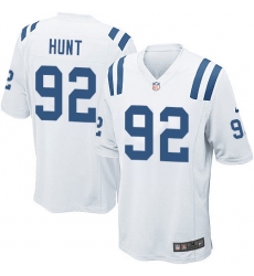 Men's Nike Indianapolis Colts #92 Margus Hunt Game White NFL Jersey