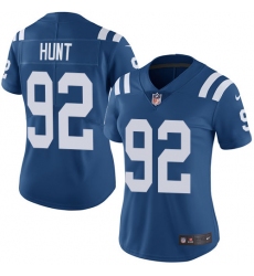 Women's Nike Indianapolis Colts #92 Margus Hunt Royal Blue Team Color Vapor Untouchable Elite Player NFL Jersey