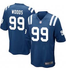 Men's Nike Indianapolis Colts #99 Al Woods Game Royal Blue Team Color NFL Jersey