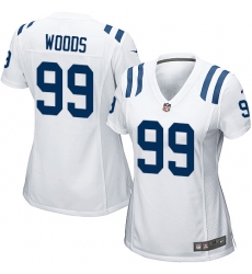 Women's Nike Indianapolis Colts #99 Al Woods Game White NFL Jersey
