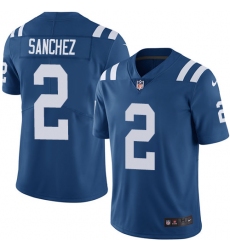 Youth Nike Indianapolis Colts #2 Rigoberto Sanchez Royal Blue Team Color Vapor Untouchable Elite Player NFL Jersey