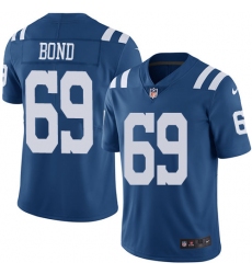 Men's Nike Indianapolis Colts #69 Deyshawn Bond Elite Royal Blue Rush Vapor Untouchable NFL Jersey