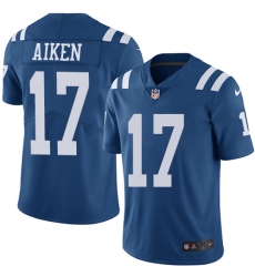 Men's Nike Indianapolis Colts #17 Kamar Aiken Limited Royal Blue Rush Vapor Untouchable NFL Jersey