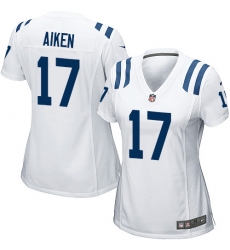 Women's Nike Indianapolis Colts #17 Kamar Aiken Game White NFL Jersey