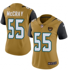 Women's Nike Jacksonville Jaguars #55 Lerentee McCray Limited Gold Rush Vapor Untouchable NFL Jersey