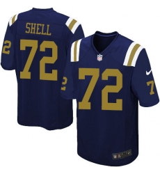Men's Nike New York Jets #72 Brandon Shell Limited Navy Blue Alternate NFL Jersey