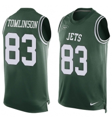 Men's Nike New York Jets #83 Eric Tomlinson Limited Green Player Name & Number Tank Top NFL Jersey