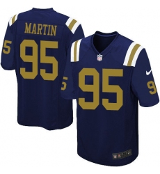 Men's Nike New York Jets #95 Josh Martin Game Navy Blue Alternate NFL Jersey