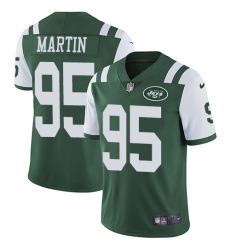 Men's Nike New York Jets #95 Josh Martin Green Team Color Vapor Untouchable Limited Player NFL Jersey