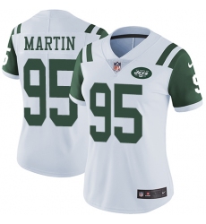 Women's Nike New York Jets #95 Josh Martin White Vapor Untouchable Limited Player NFL Jersey