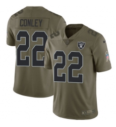 Youth Nike Oakland Raiders #22 Gareon Conley Limited Olive 2017 Salute to Service NFL Jersey