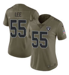 Women's Nike Oakland Raiders #55 Marquel Lee Limited Olive 2017 Salute to Service NFL Jersey